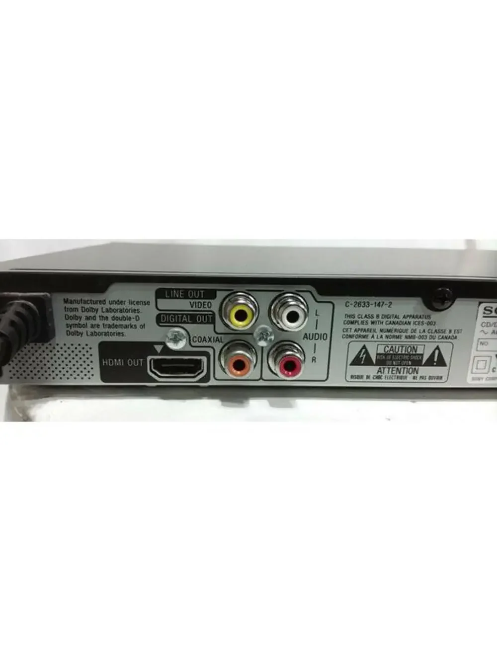 Sony DVP-SR500H DVD Player HDMI 1080p Upscaling CD/DVD TESTED WORKING
